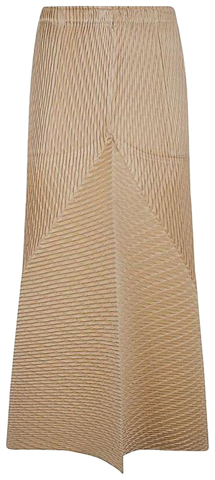 Issey Miyake Wrapped Suede Like Pleats Skirt SilverGrass