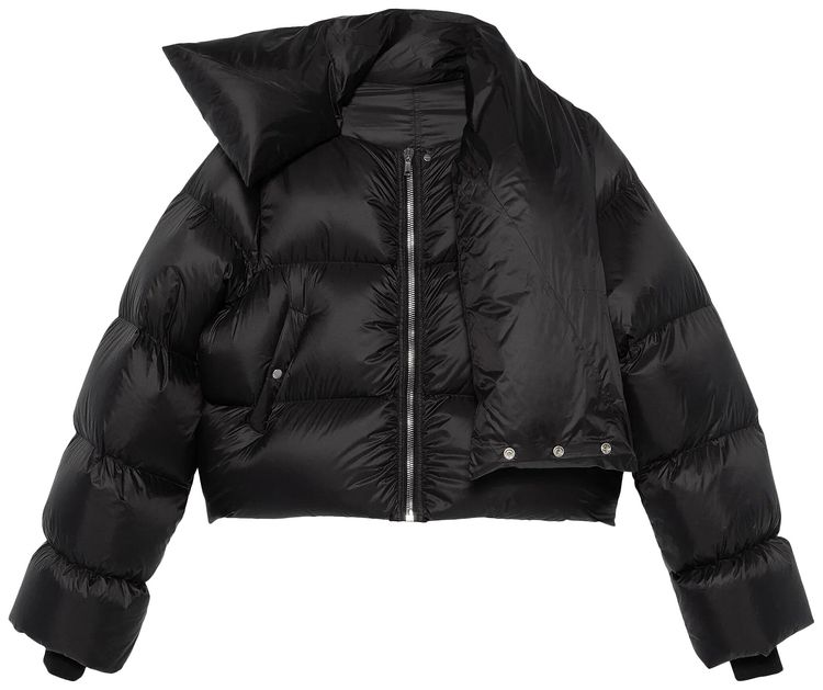 Rick Owens Funnel Neck Jacket Black