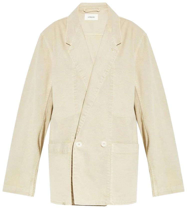 Lemaire Workwear Blazer Denim Snow Oat