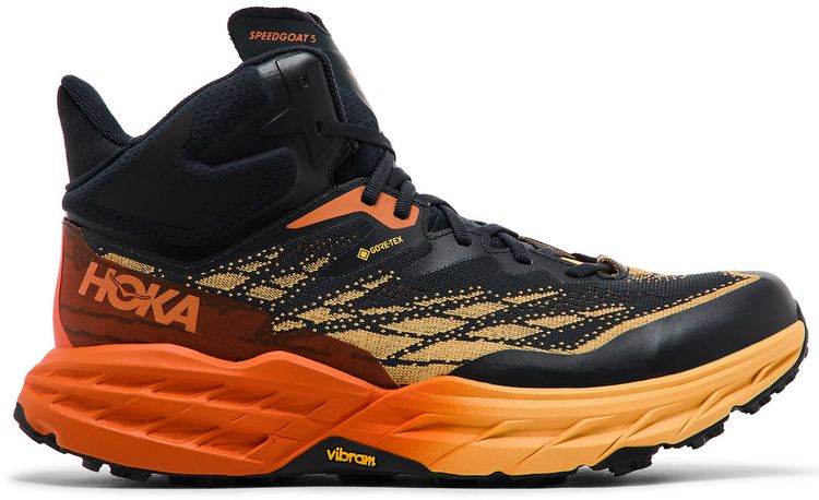 HOKA Speedgoat 5 Mid GORE TEX Blue Graphite Amber Yellow
