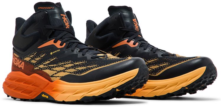 HOKA Speedgoat 5 Mid GORE TEX Blue Graphite Amber Yellow