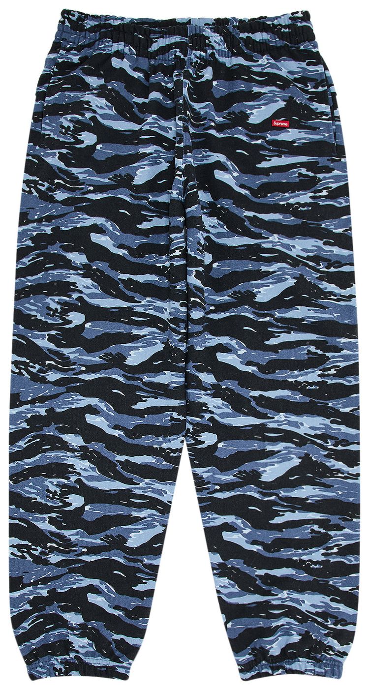Supreme Small Box Sweatpant Blue Tiger Camo