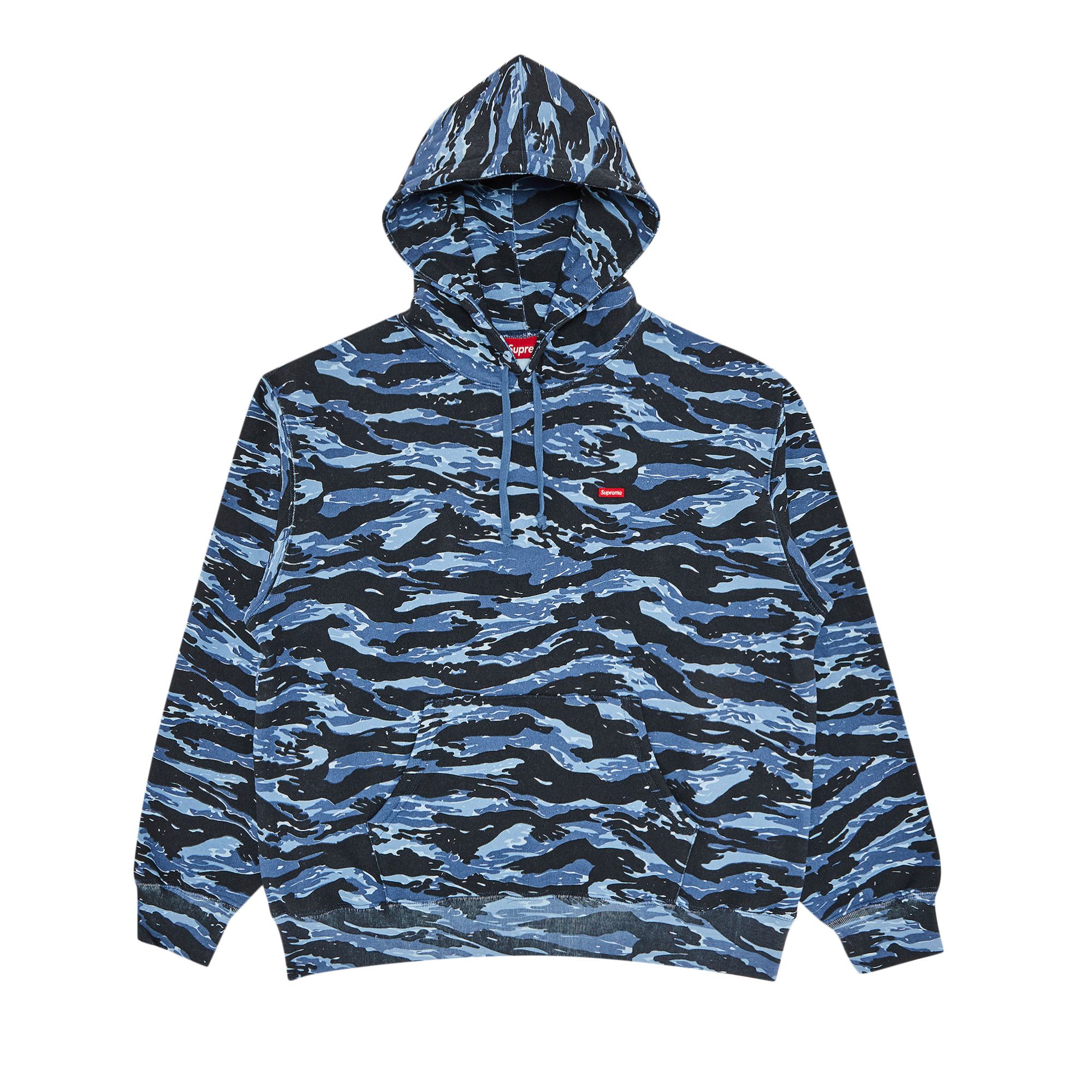 Size xl Supreme Small Box Hooded Sweatshirt Blue Tiger Camo