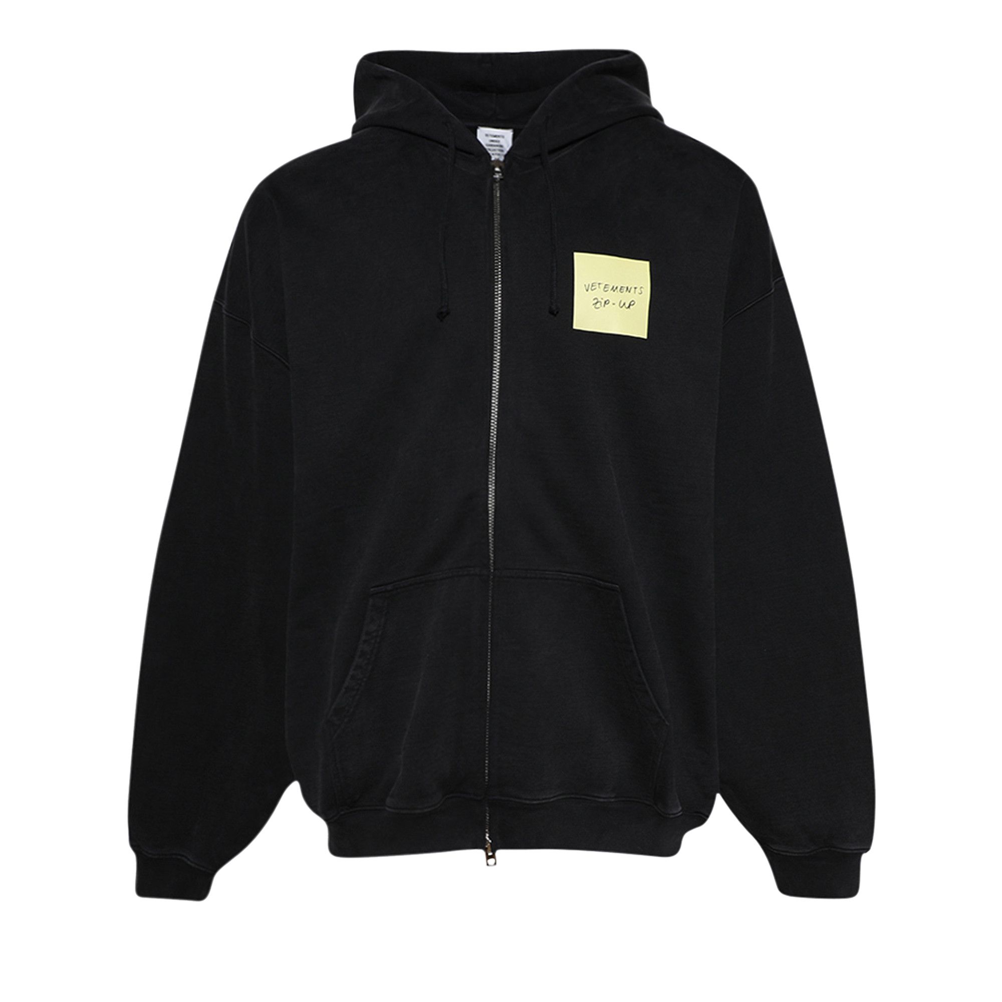 VETEMENTS UA66CW610BBLACK 関税送料込 Buy Vetements Sticker Zip-Up Hoodie 'Black' - UA65HD210B