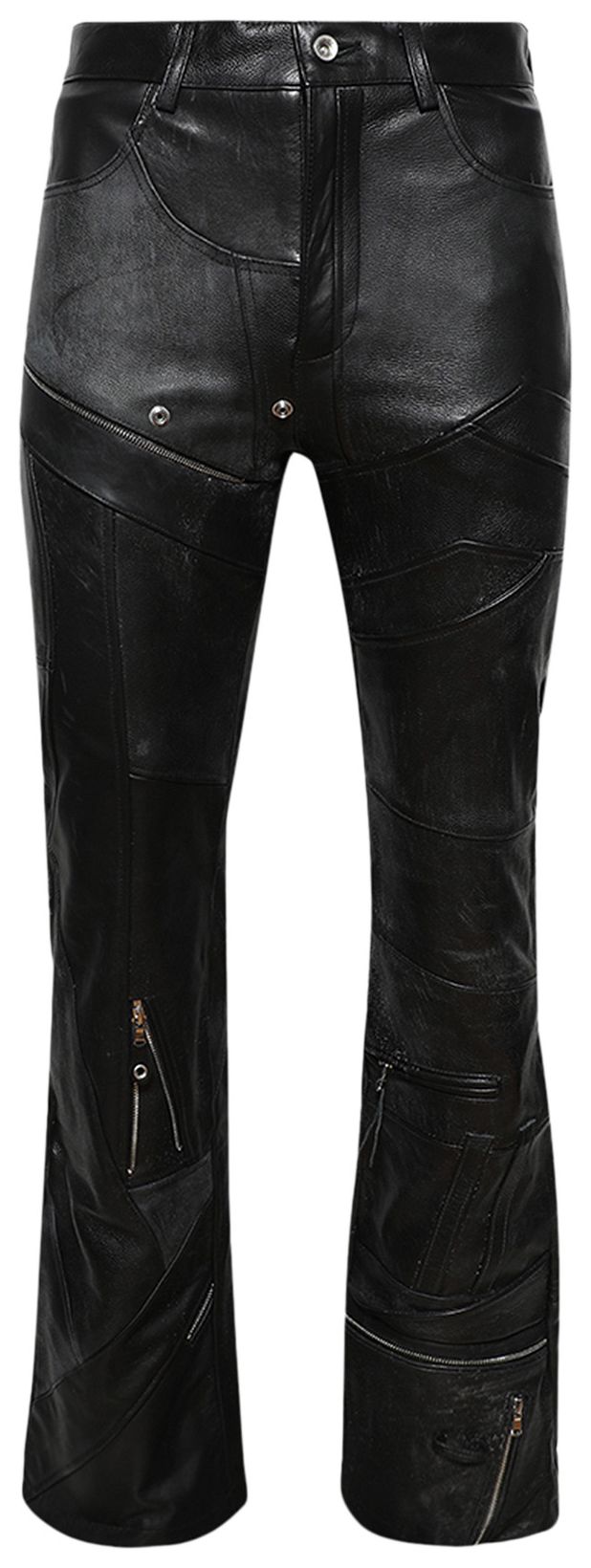 Who Decides War Fragmented Leather Trouser Coal