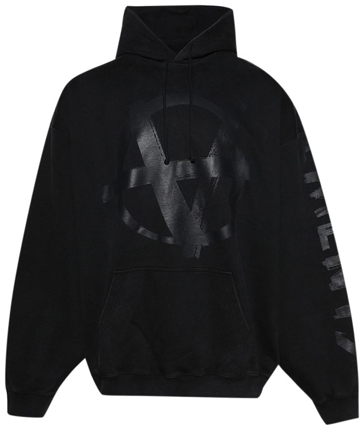 Vetements Double Anarchy Hoodie Washed Black