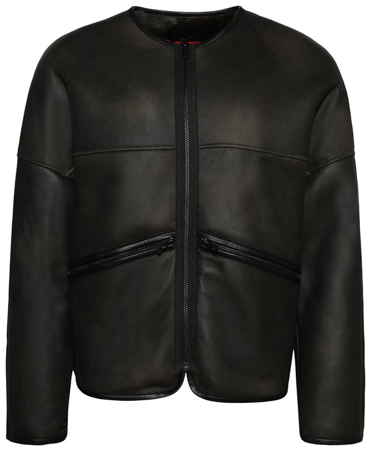032C Buttery Shearling Jacket Black