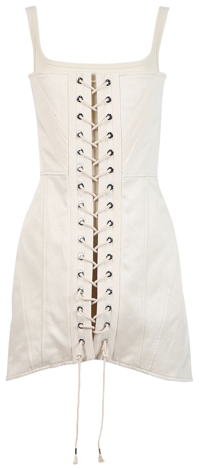 Dion Lee Laced Utility Corset Dress Unbleached