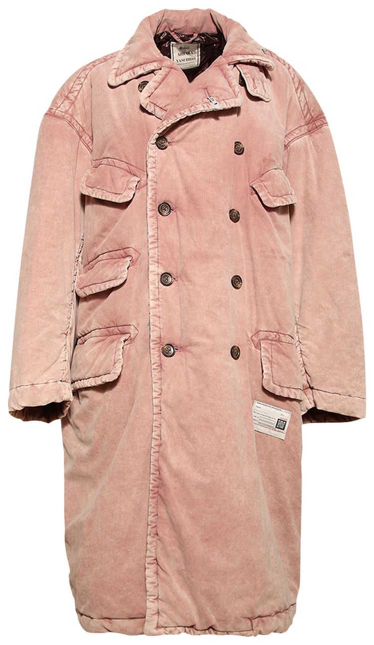 Maison Mihara Yasuhiro Puffer Corduroy Coat Pink