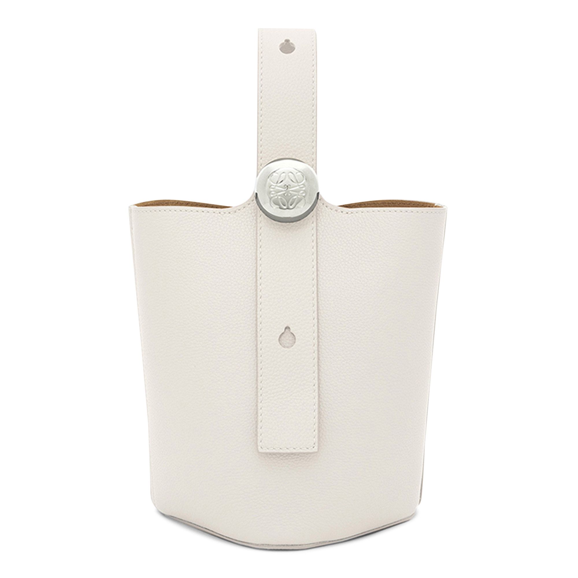 Buy Loewe Mini Pebble Bucket Bag 'Soft White' - AANBBBMX02