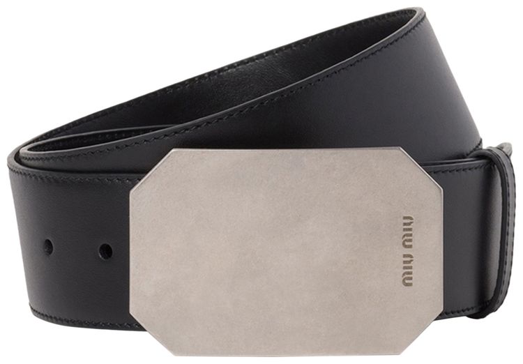 Miu Miu Leather Belt Black