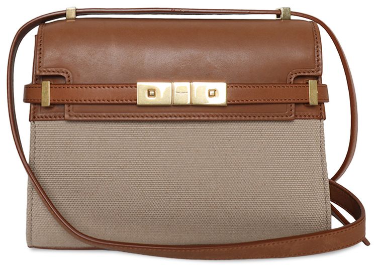 Saint Laurent Manhattan Mini Crossbody Bag Desert DustBrick
