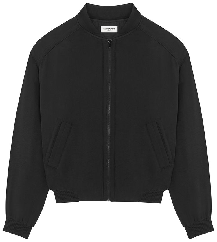 Saint Laurent Teddy Bomber Jacket Black
