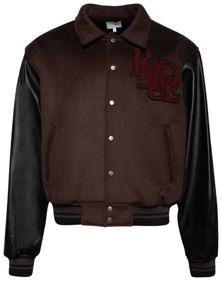 Rhude Duck Varsity Jacket Brown