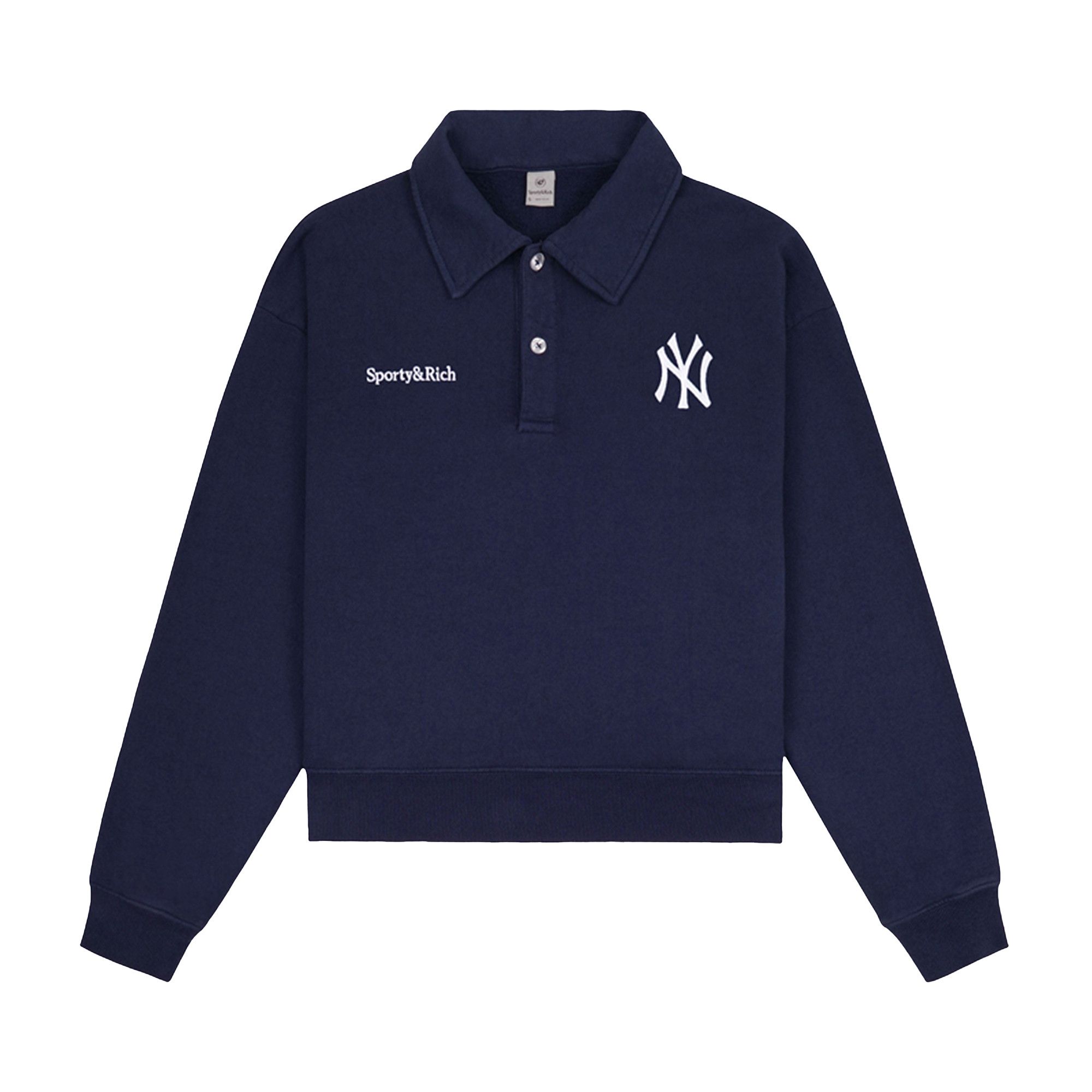 SPORTY & RICH ヤンキース コレクショ【関税込】 Buy Sporty & Rich Yankees Serif Polo 'Navy/White