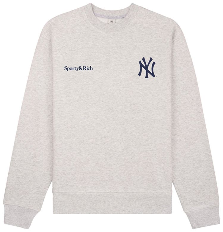 Sporty  Rich Champions Crewneck Heather GreySports RedNavy