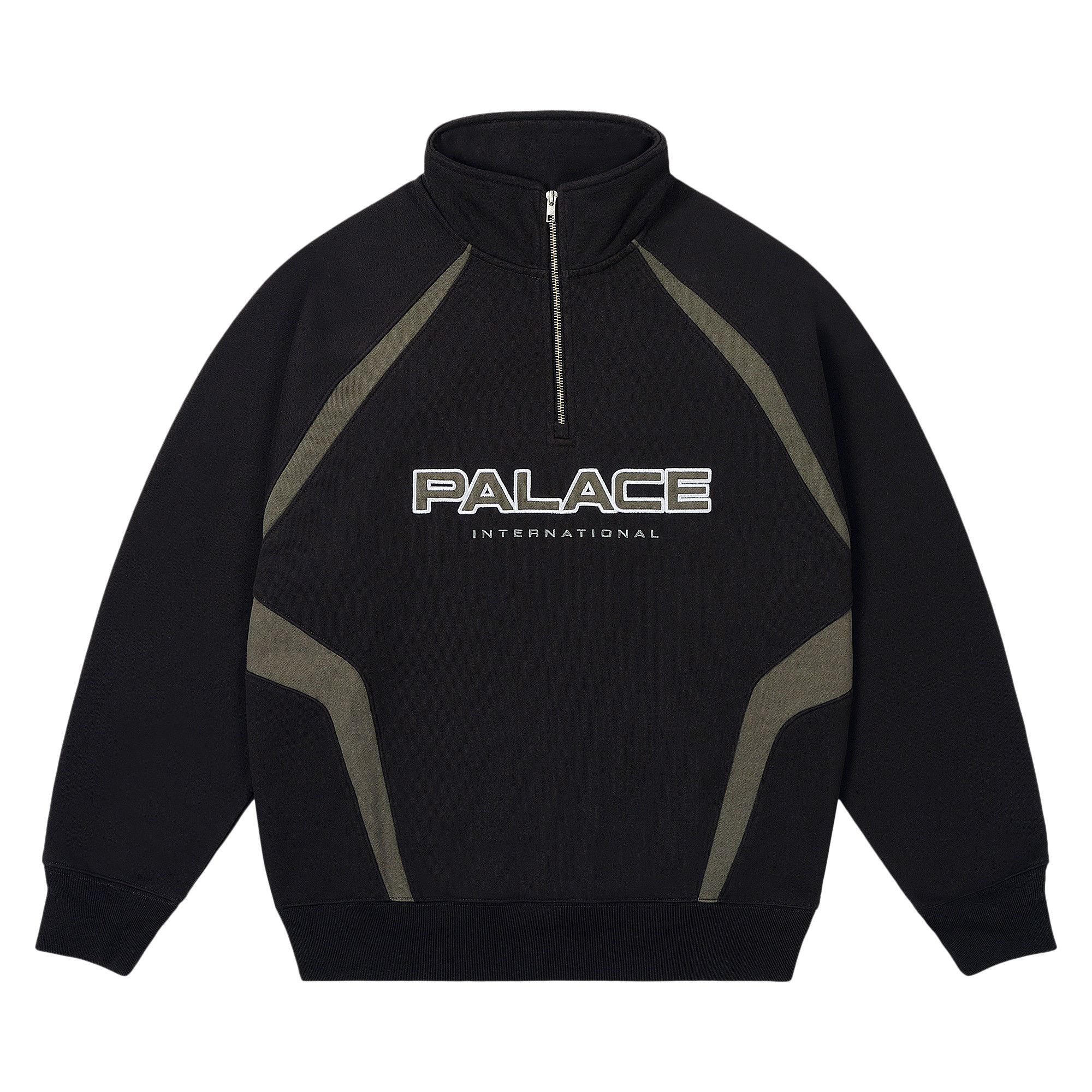 Buy Palace International 1/4 Zip 'Black' - P27CS213 | GOAT UK