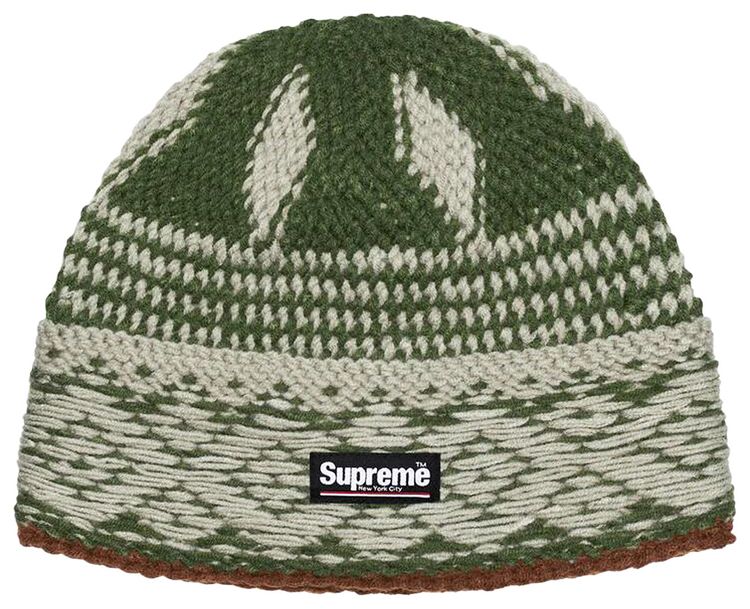 Supreme Diamond Beanie Green