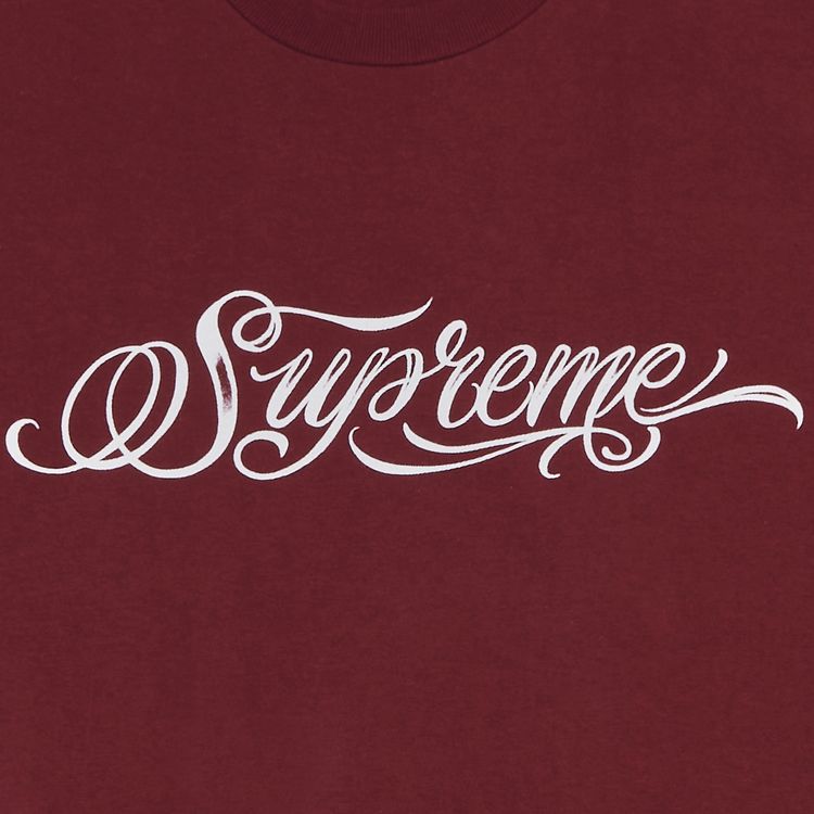 Supreme Script Tee Cardinal