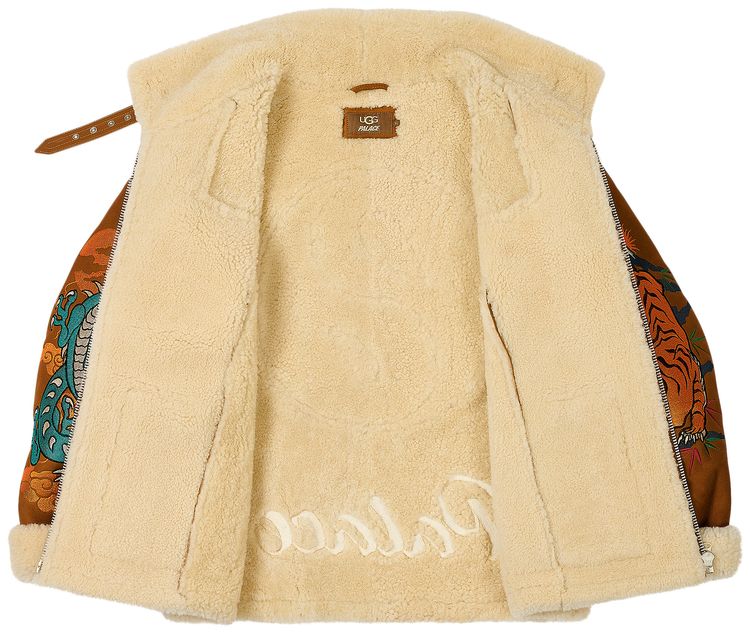 Palace x Ugg Shearling Jacket Chestnut