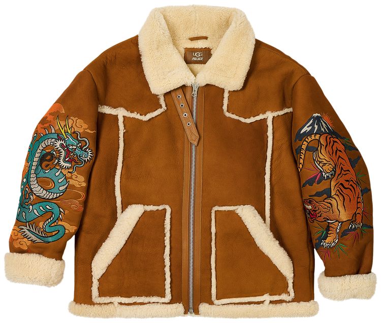 Palace x Ugg Shearling Jacket Chestnut