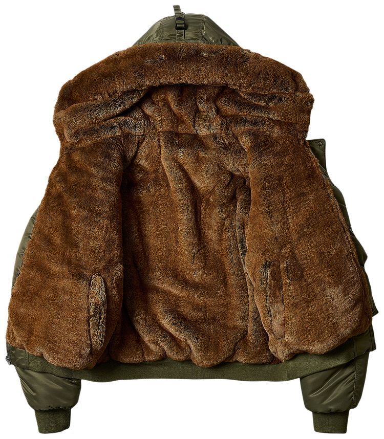 Palace Reversible Yeti Parka Olive