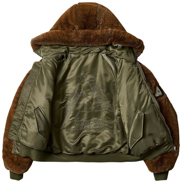 Palace Reversible Yeti Parka Olive
