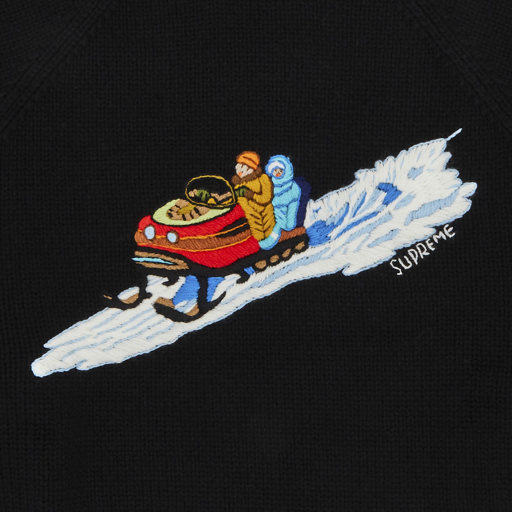 Buy Supreme Snowmobile Sweater 'Black' - FW24SK18 BLACK | GOAT