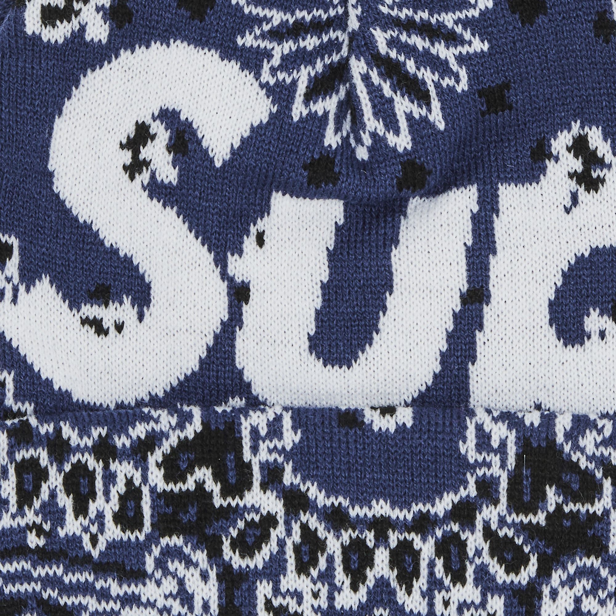 Buy Supreme Bandana Big Logo Beanie 'Navy' - FW24BN61 NAVY
