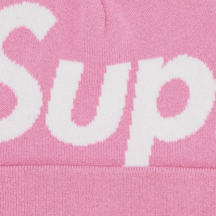 Supreme Big Logo Beanie Pink