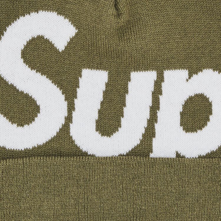 Supreme Big Logo Beanie Light Olive