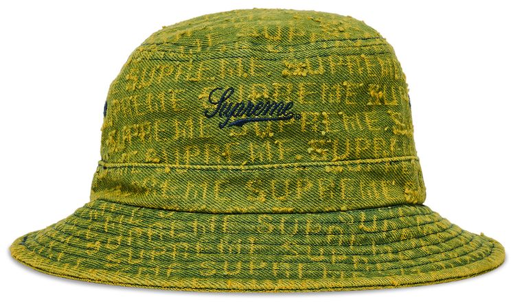 Supreme Needle Punch Denim Crusher Washed Yellow