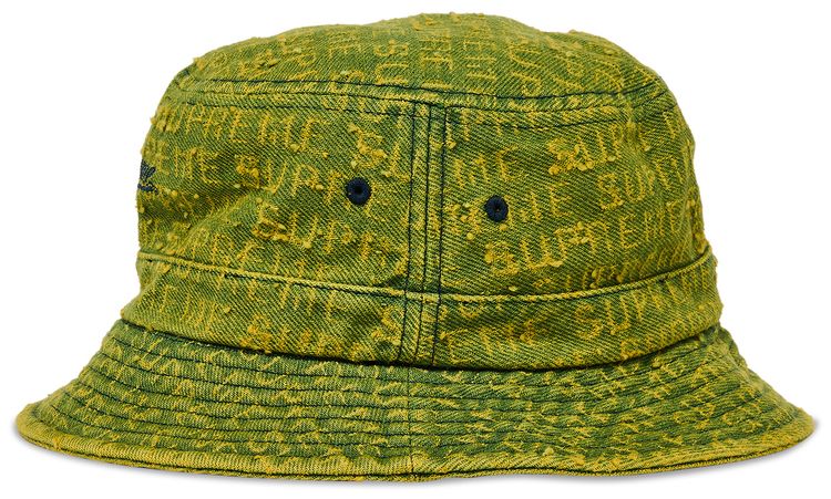 Supreme Needle Punch Denim Crusher Washed Yellow