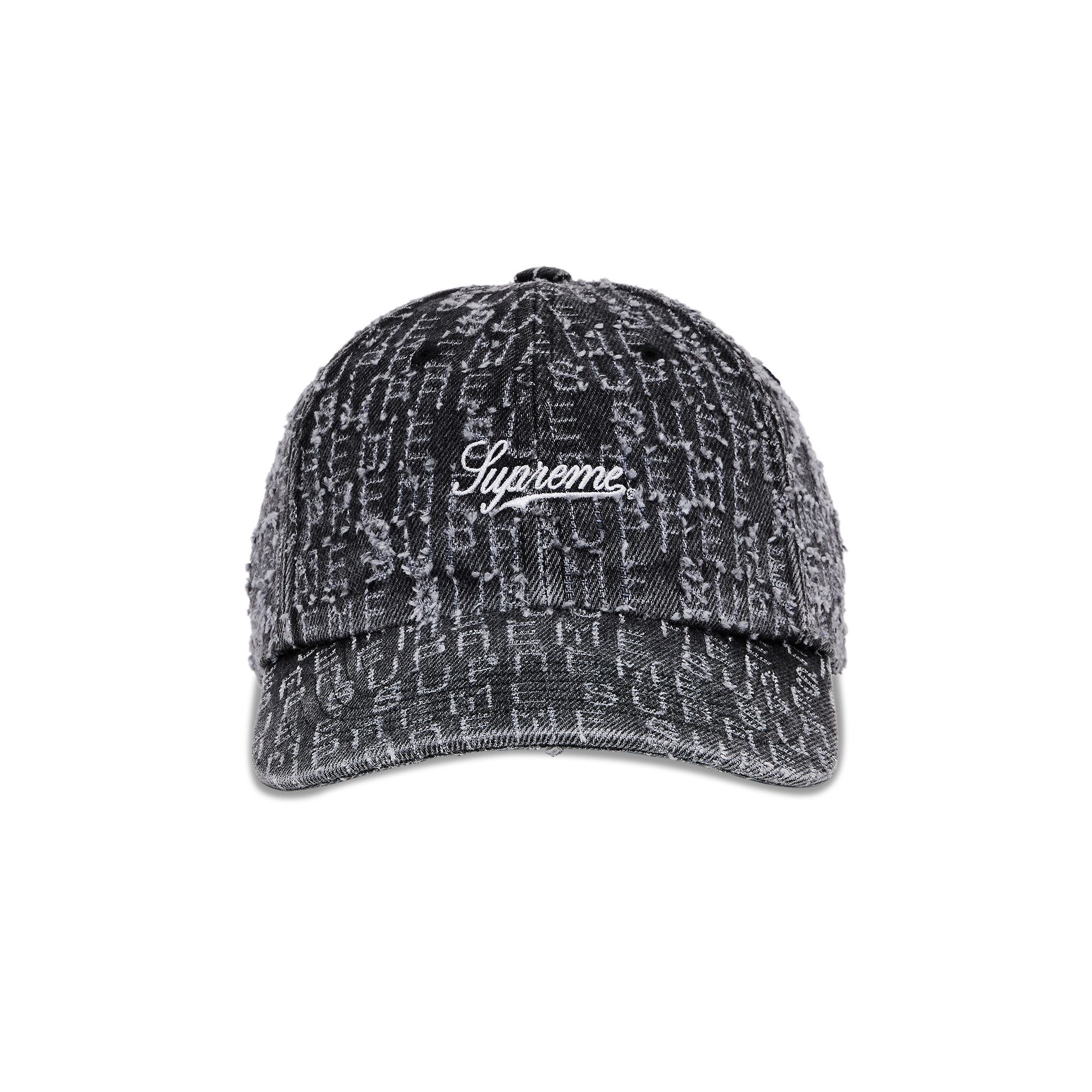 Buy Supreme Needle Punch Denim 6-Panel 'Black' - FW24H83 BLACK | GOAT