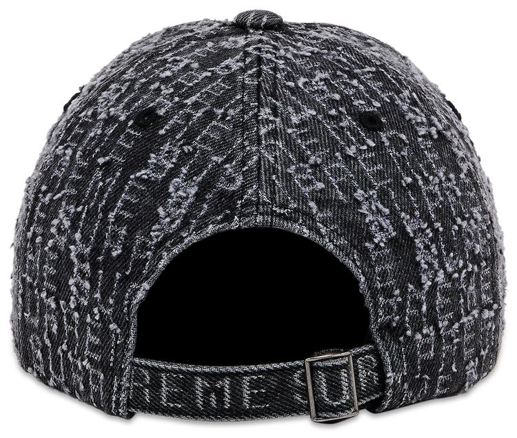 Supreme Needle Punch Denim 6 Panel Black