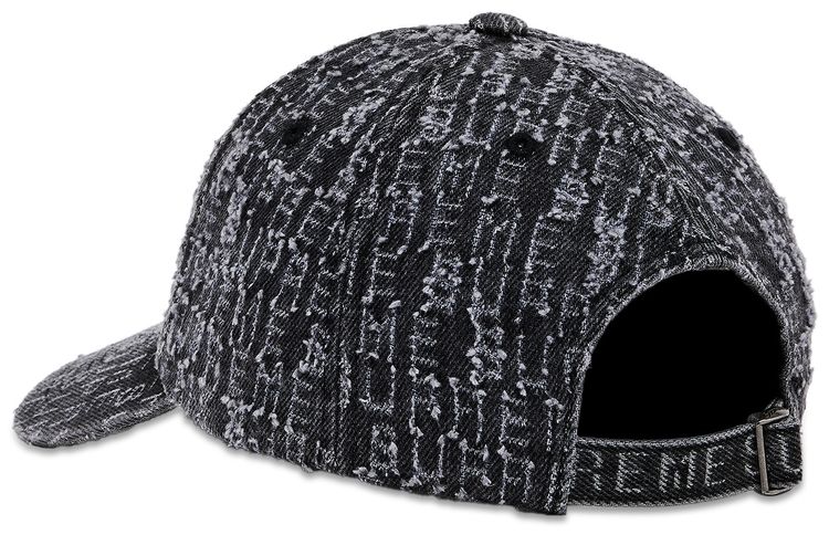 Supreme Needle Punch Denim 6 Panel Black