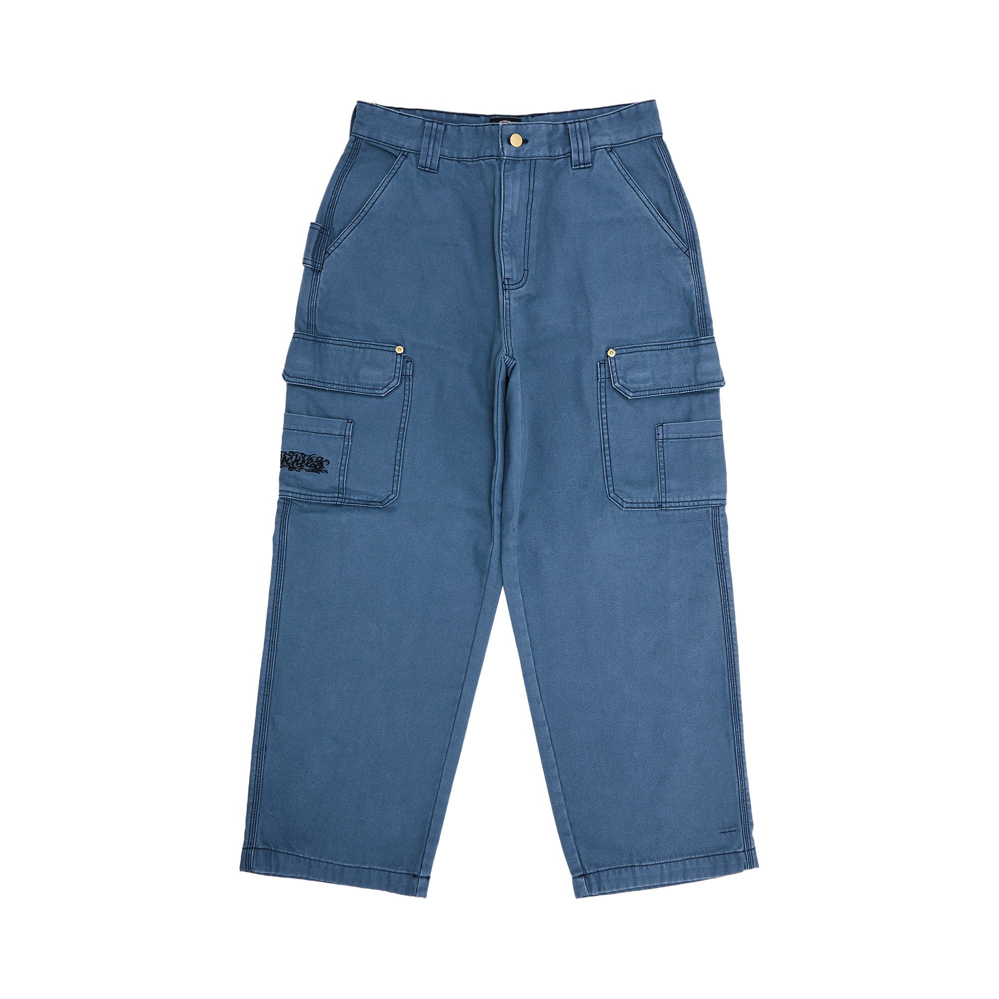Supreme Dickies Flannel Lined Cargo Pant Blue Men's - FW24 - US