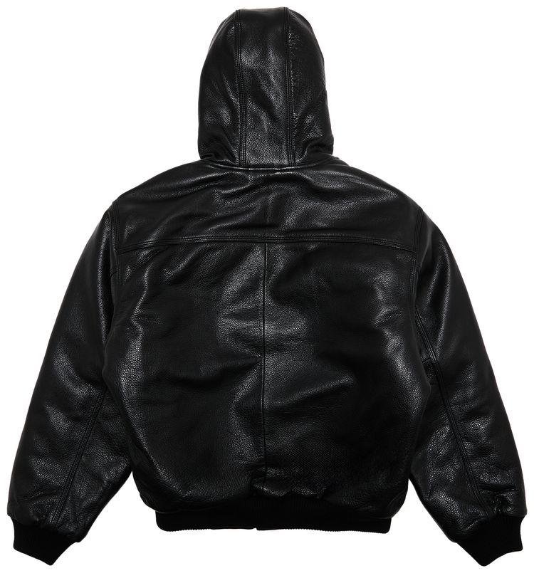 Supreme x Dickies Hooded Leather Work Jacket Black