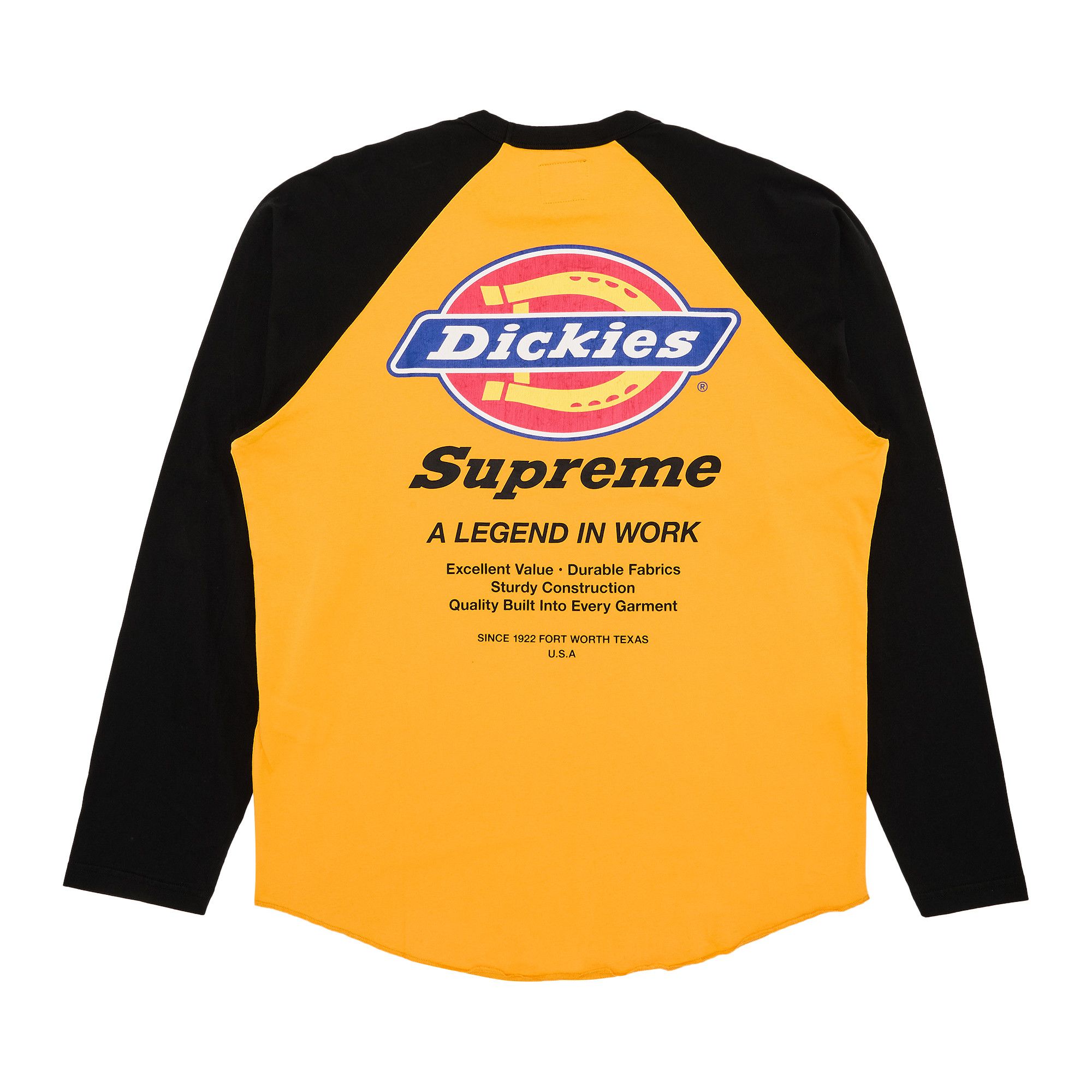 福袋セール Buy Supreme x Dickies Raglan Long-Sleeve Top 'Gold トップス