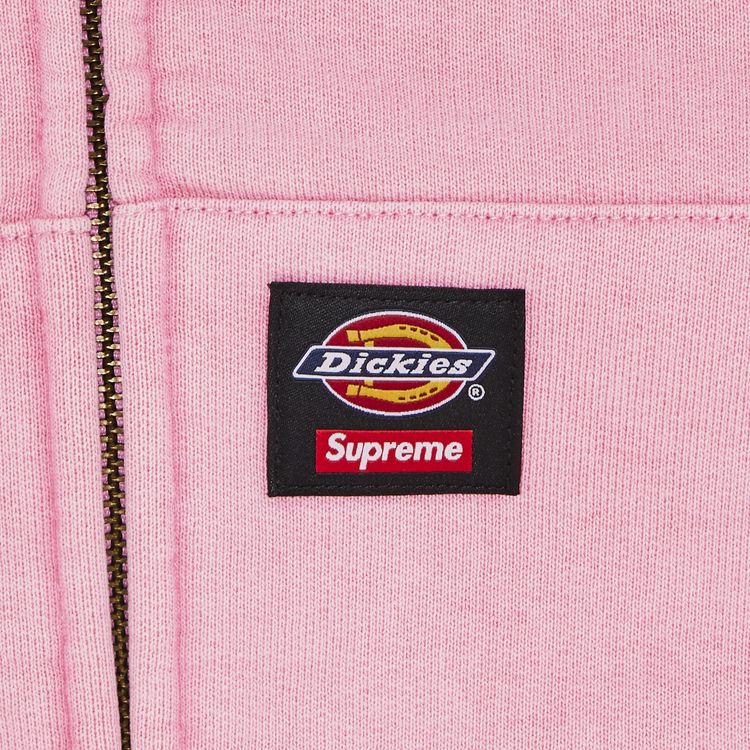 Supreme x Dickies Quilted Lined Zip Up Hooded Sweatshirt Dusty Pink