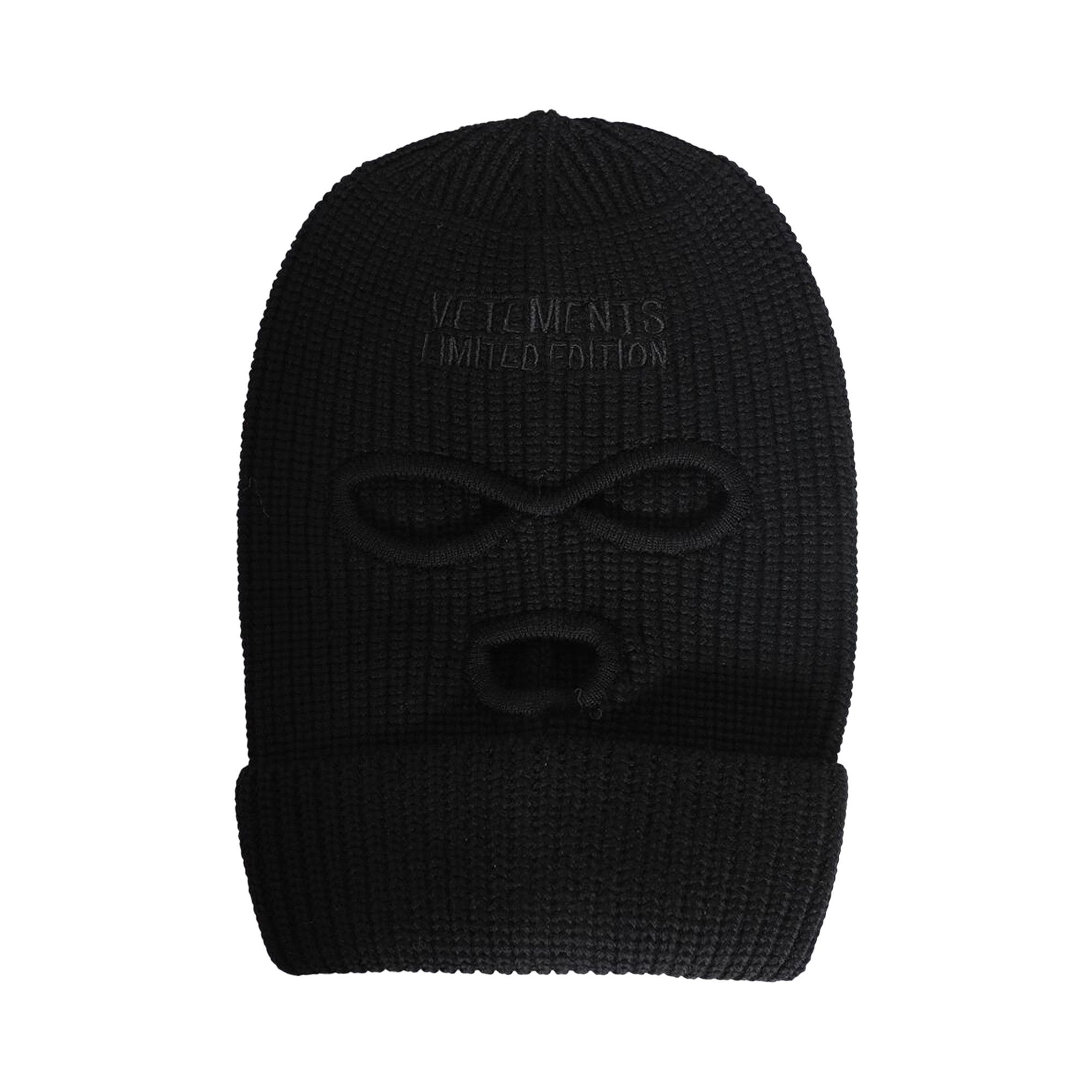 新発売の Balaclava Logo Vetements Buy 'Black' GOAT | BLAC UA65MA100B - 帽子