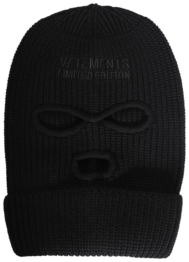 Vetements Logo Balaclava Black