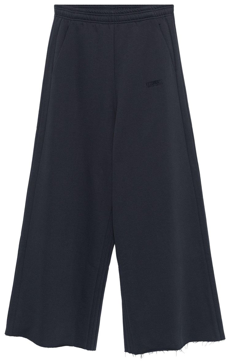 Vetements Wide Leg Track Pants Navy