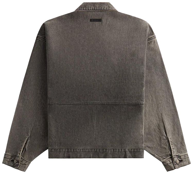 Fear of God Essentials Denim Trucker Jacket Vintage Black