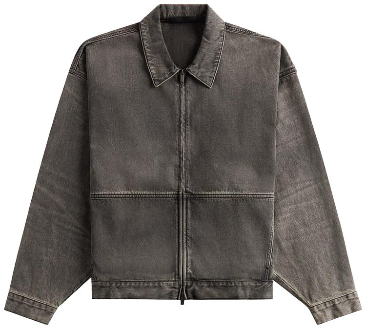 Fear of God Essentials Denim Trucker Jacket Vintage Black