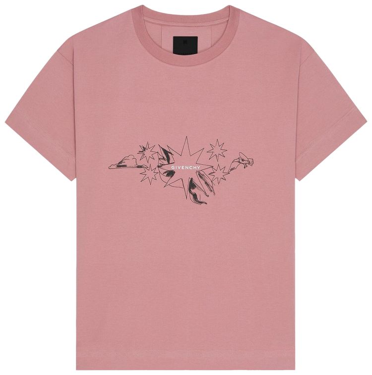 Givenchy Boxy Fit T Shirt Old Pink