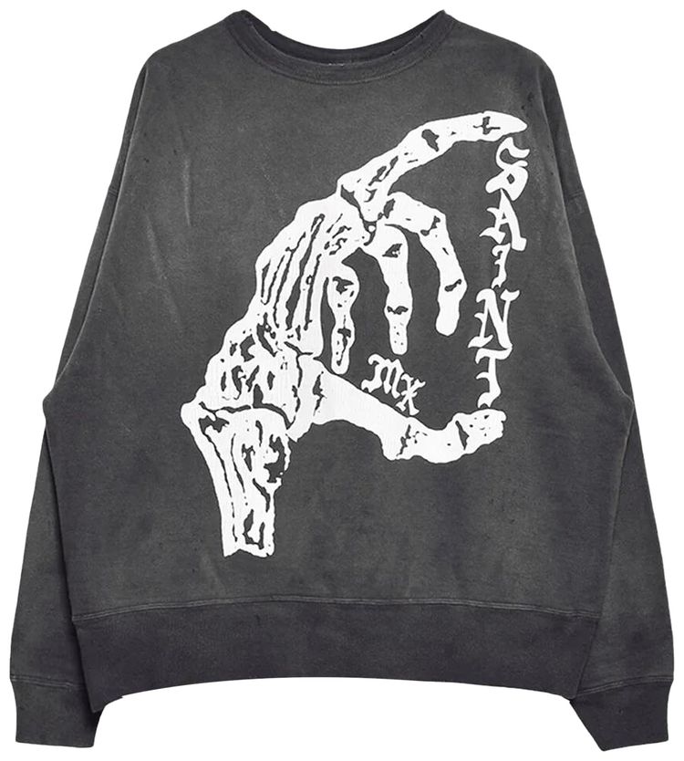 SAINT Mxxxxxx Bone Saint Crewneck Sweatshirt Black