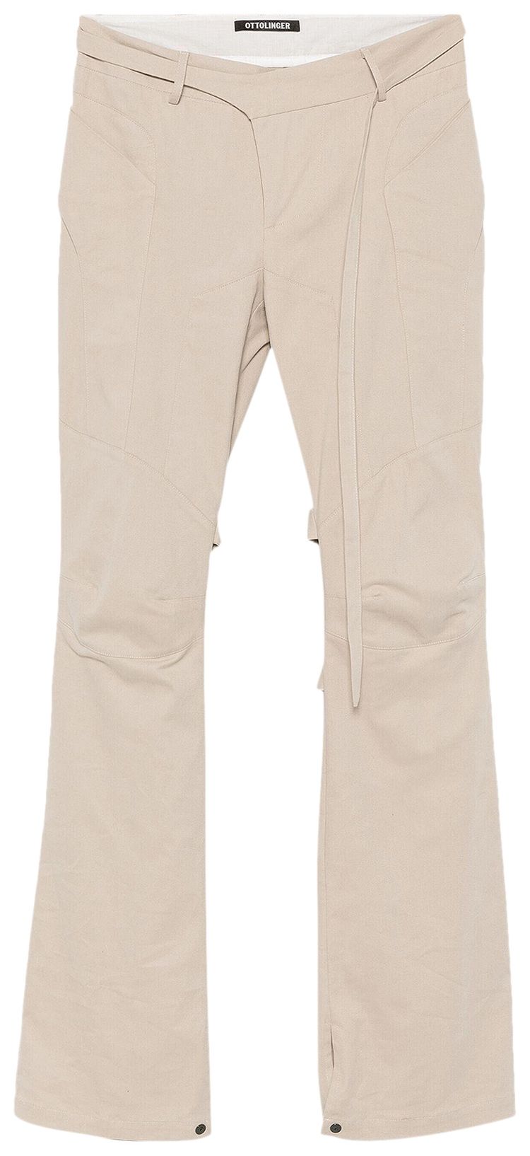 Ottolinger Deconstructed Flared Chino Pants Beige