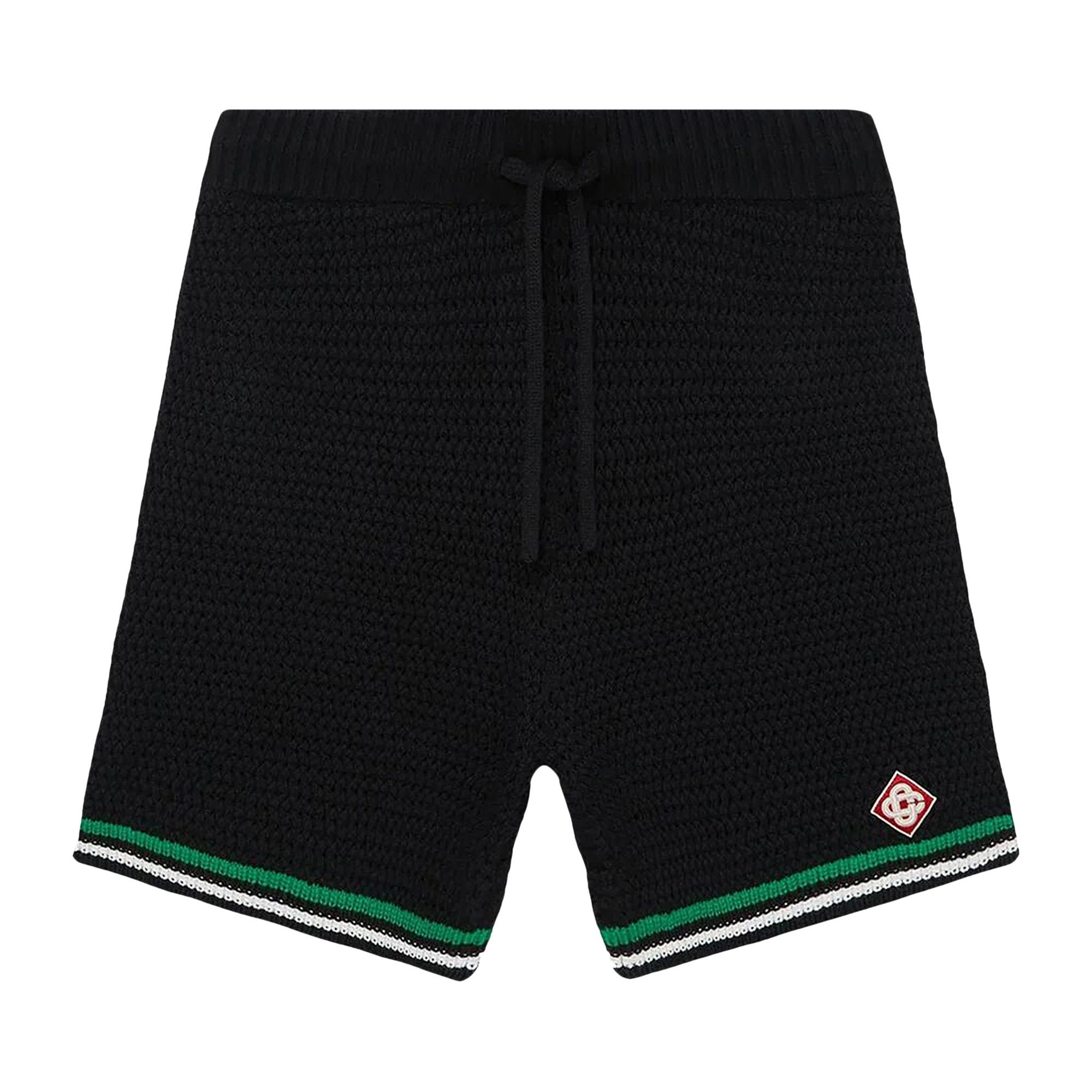 Buy Casablanca Knit Tennis Shorts 'Black' - MPF24 KW 708 01 BLAC