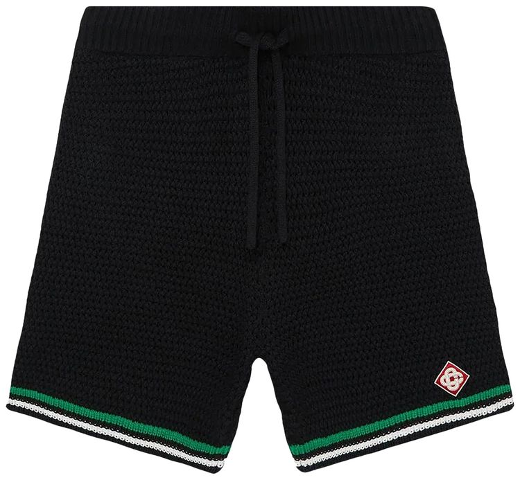 Casablanca Knit Tennis Shorts Black